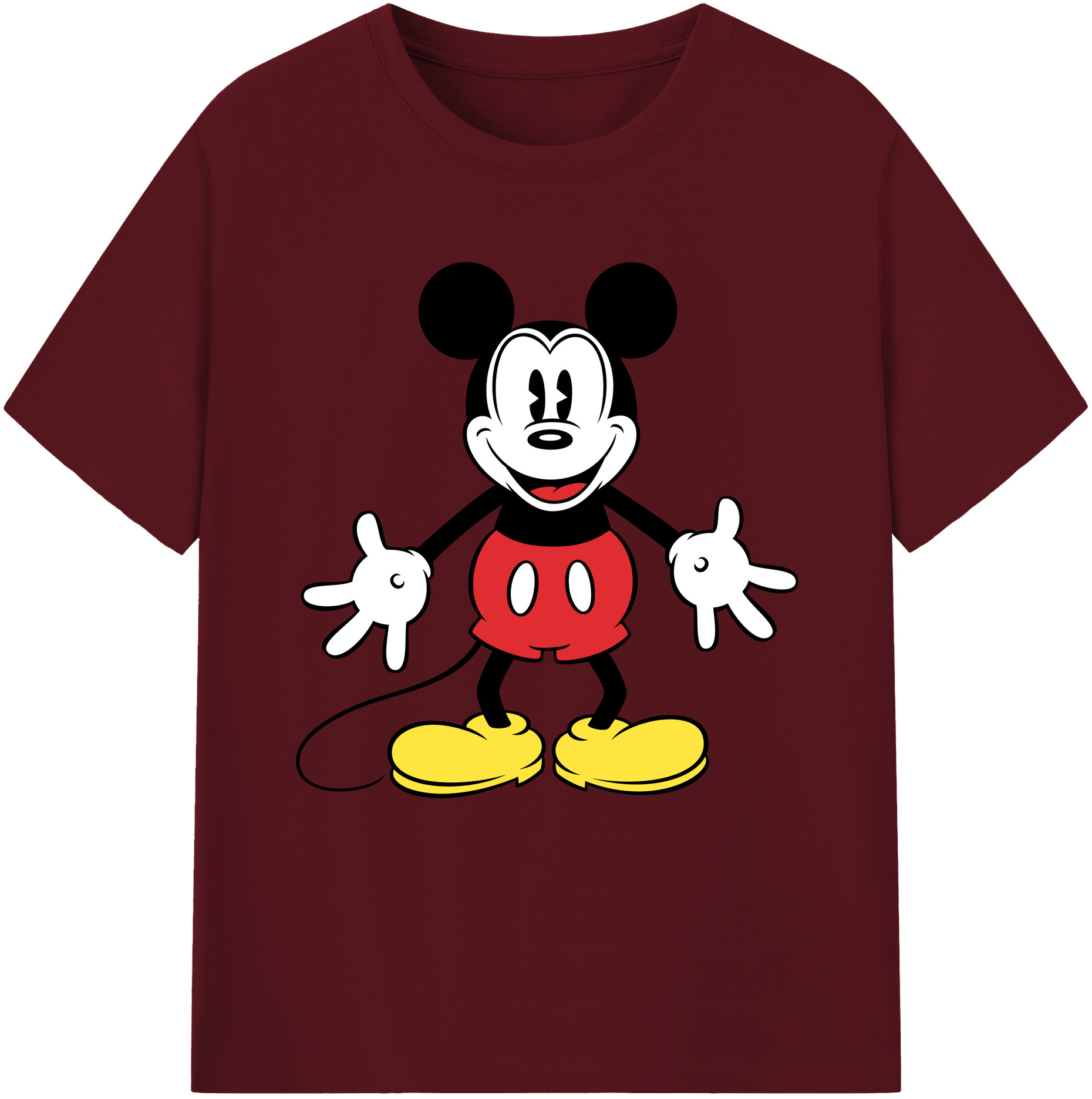 （画像用） ミッキーマウス Mickey Mouse 綿100％半袖Tシャツ（フロントプリント）